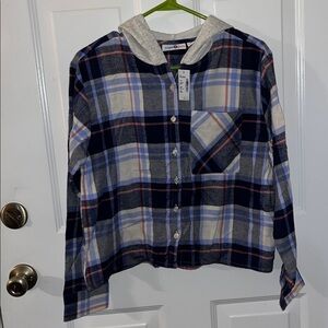 Sugar & Jade Crop Shacket w/ Hood